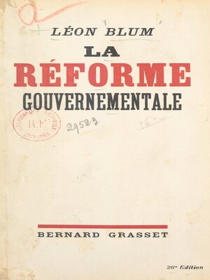 cover image of La réforme gouvernementale